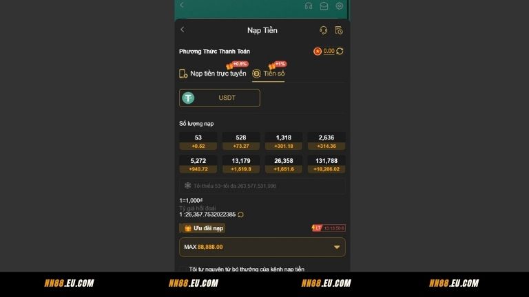 Các câu hỏi liên quan đến việc nạp và rút tiền NN88