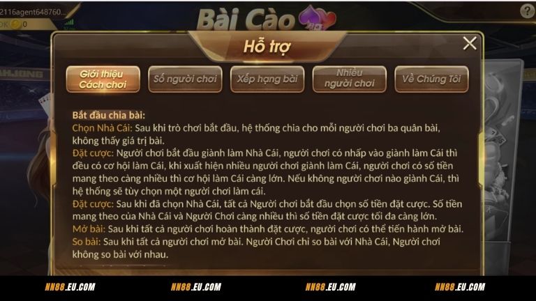 Cách chơi game Bài Cào NN88 chi tiết từ a-z