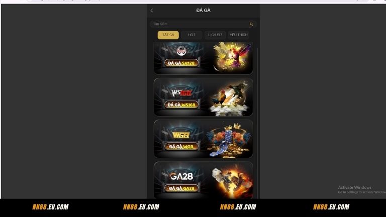 Giới thiệu đôi nét về sảnh đá gà NN88