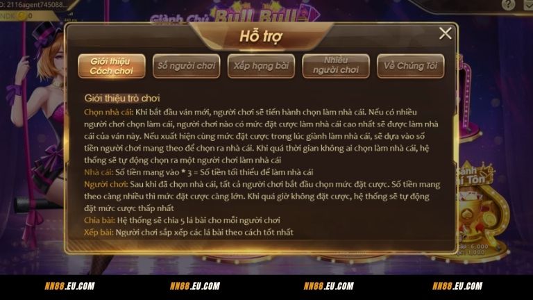 Khám phá chi tiết luật chơi Giành Chủ Bull Bull tại NN88