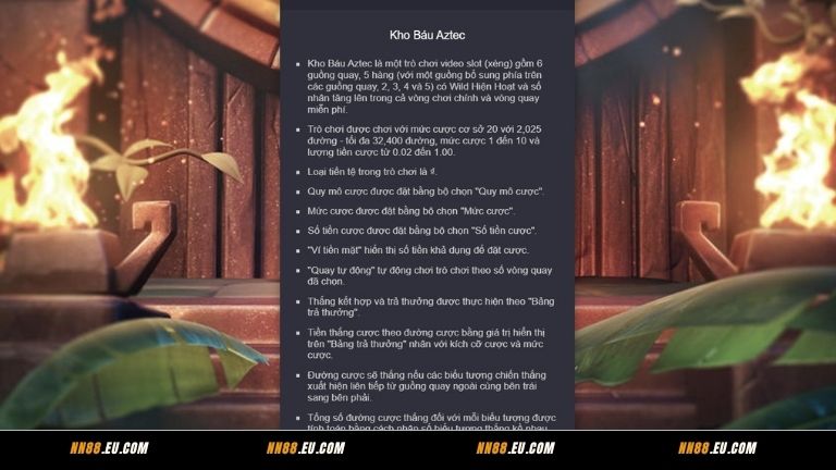 Kho Báu Aztec NN88 hay còn được gọi Treasures of Aztec