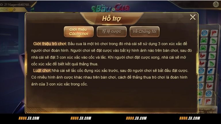 Kinh nghiệm chơi Bầu Cua NN88 khiến cao thủ cũng gật gù