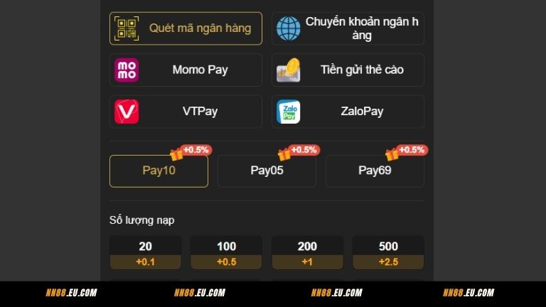 Lợi ích khi thanh toán tại NN88