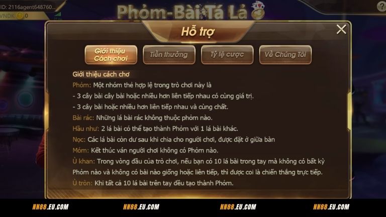 Luật chơi bài Phỏm tại nhà cái NN88 dễ hiểu