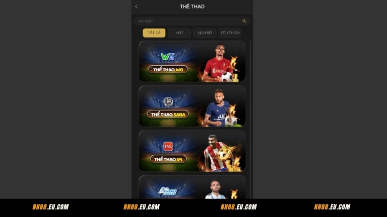 Thể thao – Nền tảng cá cược hiện đại, tỷ lệ chuẩn quốc tế